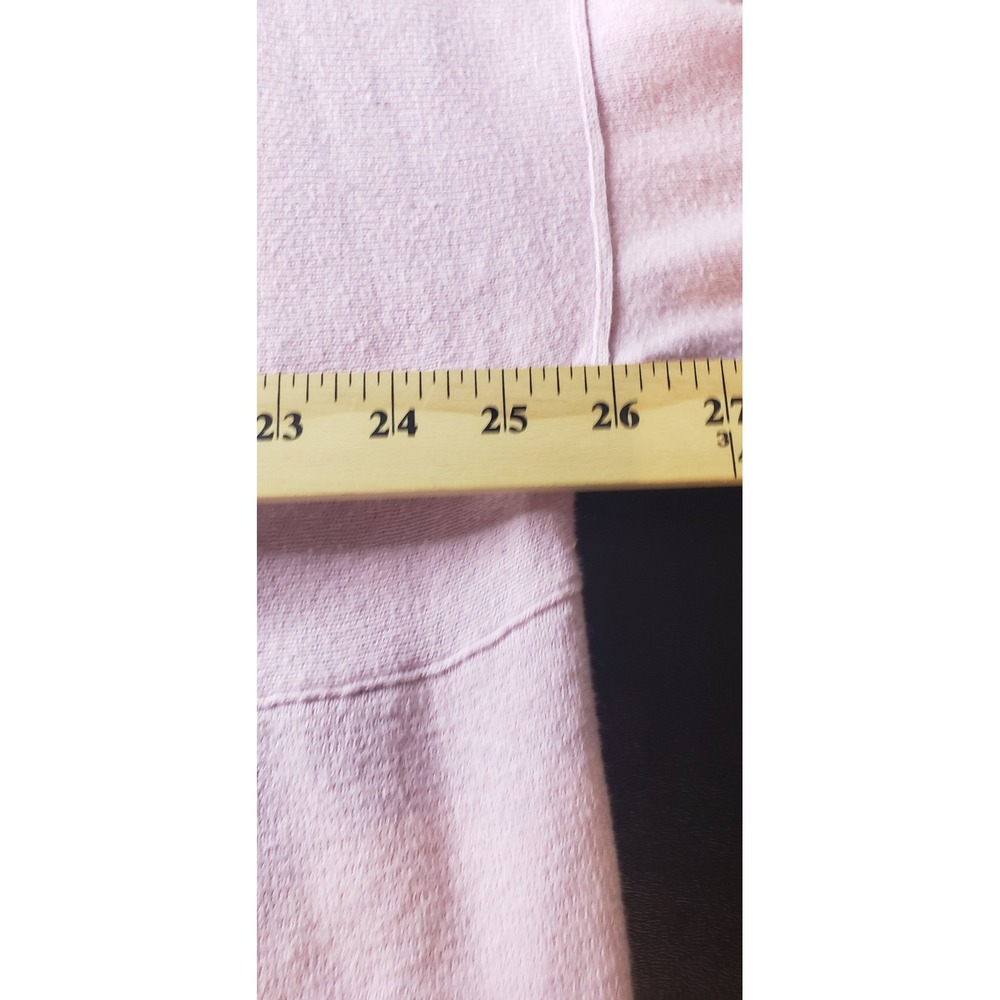 Pure Jill Kimono Sweater Pink Cotton Cashmere Oversized Knit Pocket L Casual - Picture 9 of 11